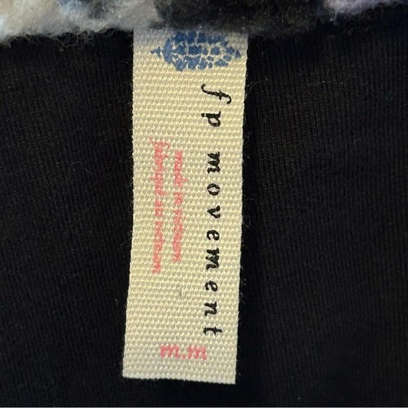 Free People Hit The Slopes Rocky Ridge Fleece Jacket Black Combo Size M - Picture 9 of 16